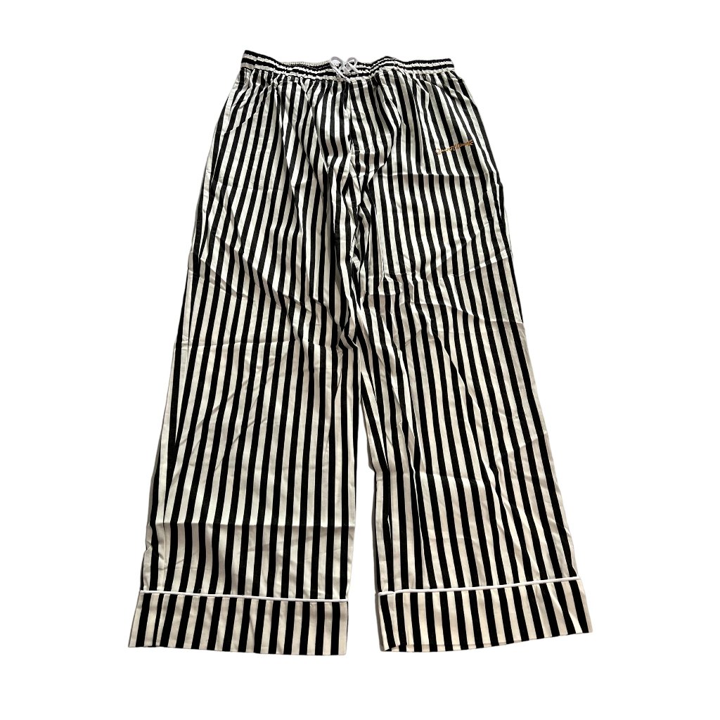 Saintwoods Pajama Pants In White Black Stripe